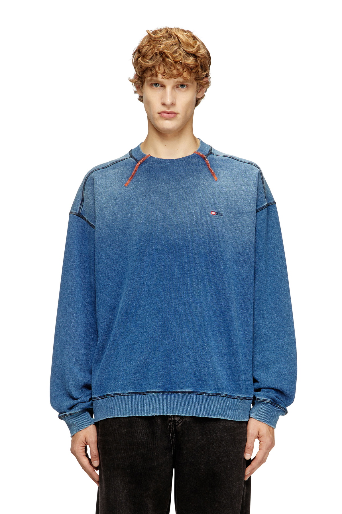 トップス 23AW diesel k-andelero L K-ANDELERO Man: Printed wool jumper | Diesel