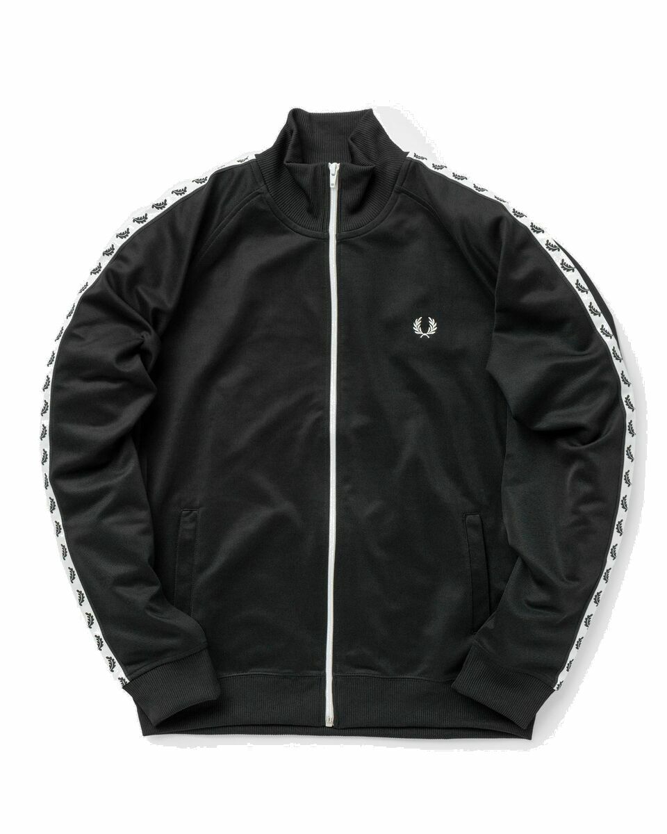 Photo: Fred Perry Taped Track Jacket Black - Mens - Track Jackets