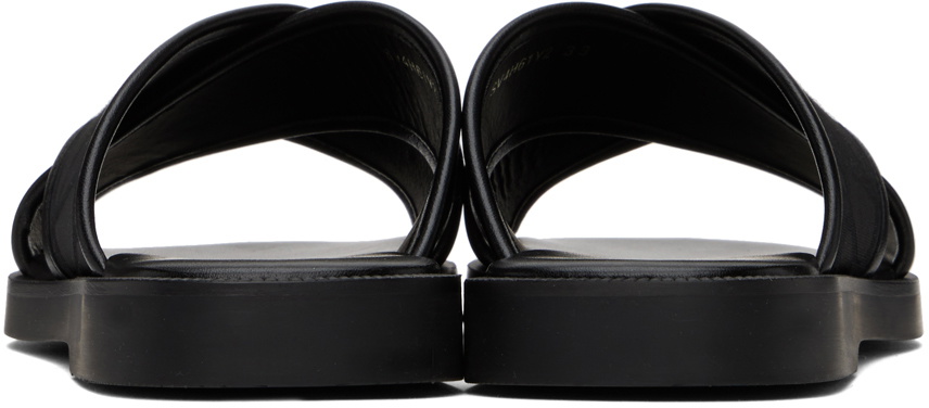 Valentino Garavani Black Toile Iconographe Sandals