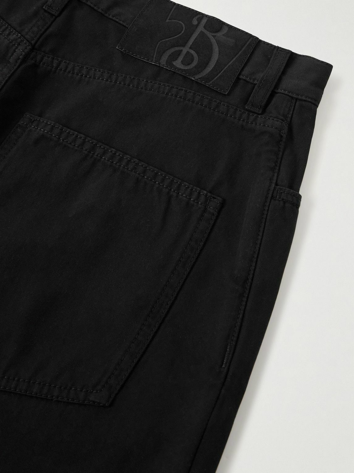 Burberry - Straight-Leg Cotton-Twill Trousers - Black