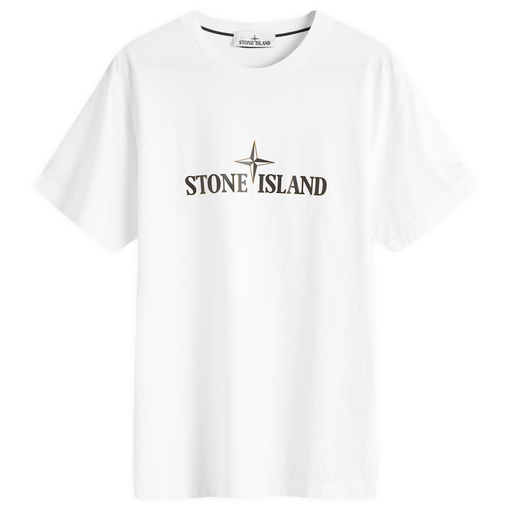 Photo: Stone Island Men's Logo T-Shirt in White