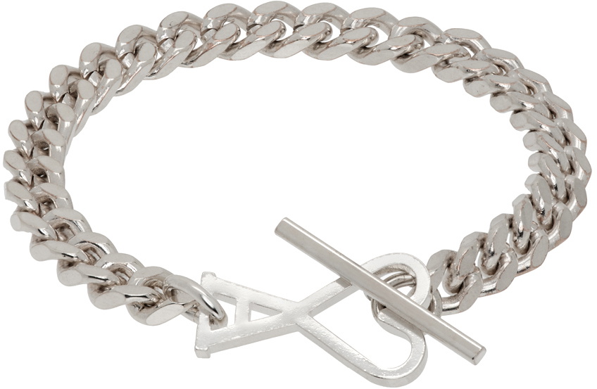 Silver Ami De Coeur Chunky Bracelet - AMI PARIS OFFICIAL TH