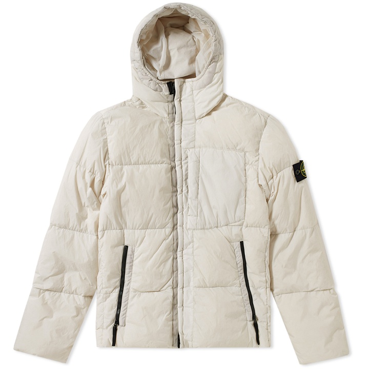 Photo: Stone Island Garment Dyed Crinkle Reps Hooded Down Jacket