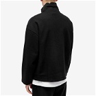Pangaia Men's Wool Jersey Half Zip Sweat in Black