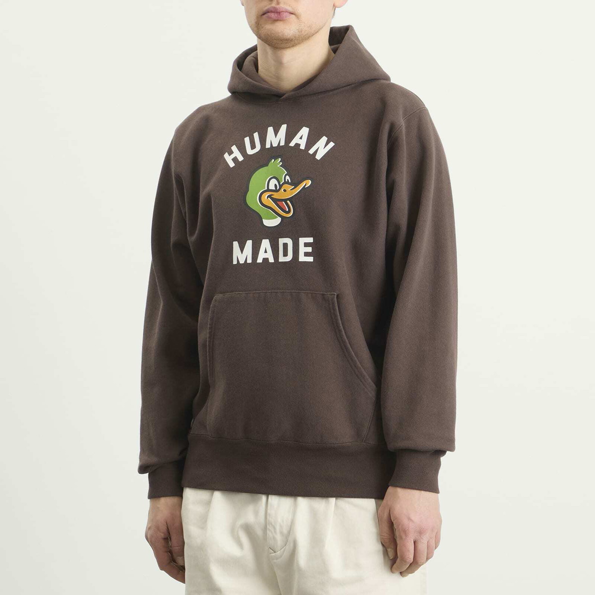 Human Made Men's Heavyweight Duck Head Hoodie in Brown Human Made