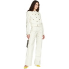 BALMAIN Off-White Patch-Pocket Denim Jacket