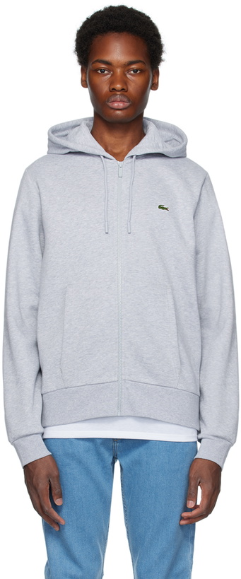 Photo: Lacoste Gray Zip Hoodie