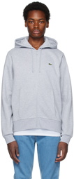 Lacoste Gray Zip Hoodie