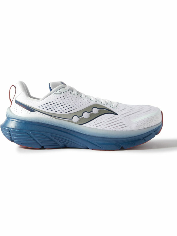 Photo: Saucony - Guide 17 Rubber-Trimmed Mesh Running Sneakers - Gray