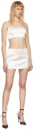 Gauge81 White Tulua Mini Skirt