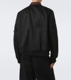Sacai Leather-trimmed cotton blouson jacket