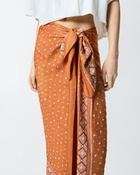 Pinko Bandana Print Sarong Midi Skirt Burnt/White