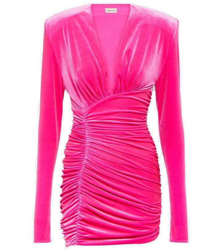 Photo: Alexandre Vauthier Ruched velvet minidress