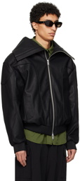 Han Kjobenhavn Black Memory Faux-Leather Jacket