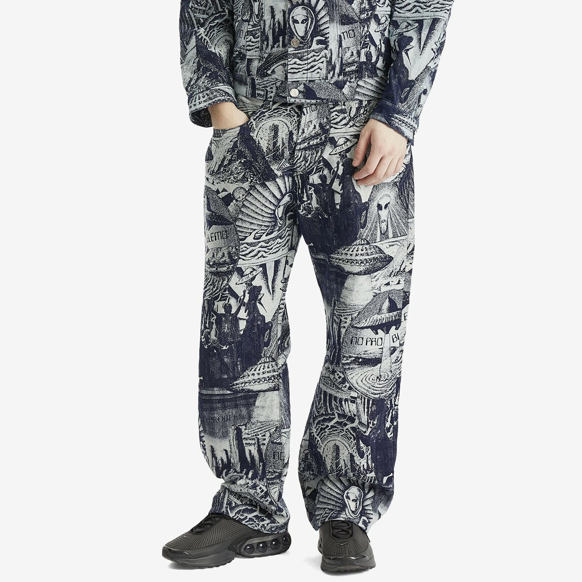No Problemo Men's Apocalypse Jacquard Bagi Jean in Blue