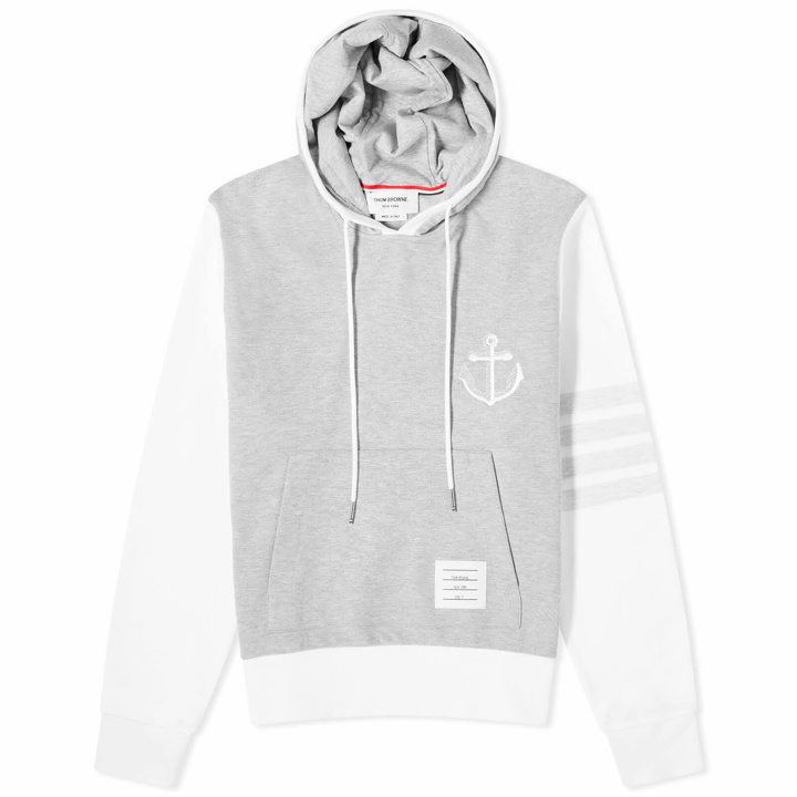Photo: Thom Browne Men's Funmix Anchor Popover Hoodie in Fun Mix