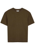 Raith Tomas Crinkled Woven T-shirt Dark Brown