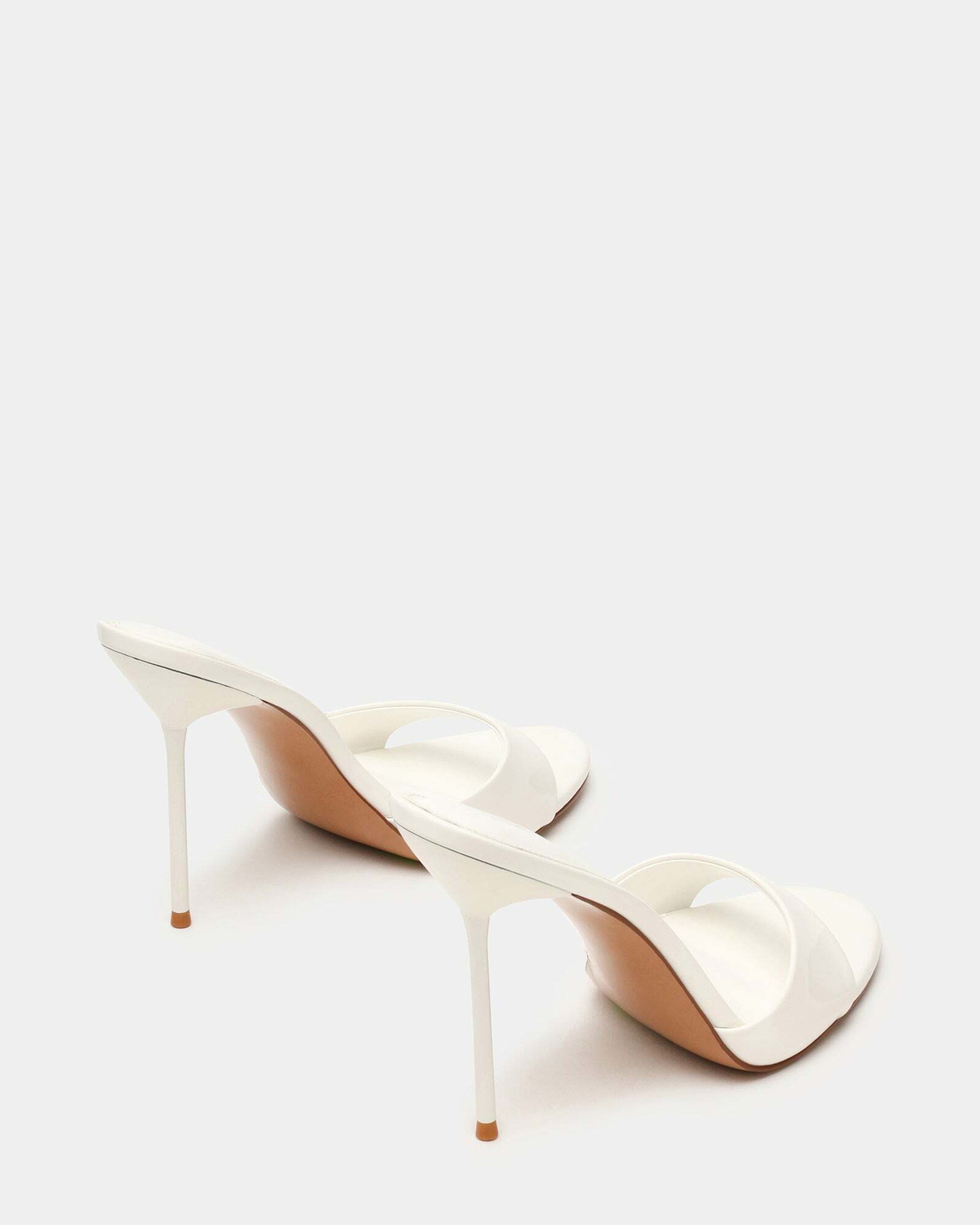 Steve Madden Davina Heels in White Patent
