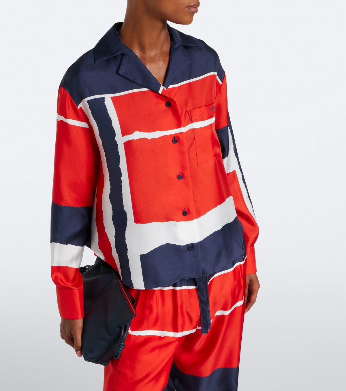 Loewe Printed silk twill shirt