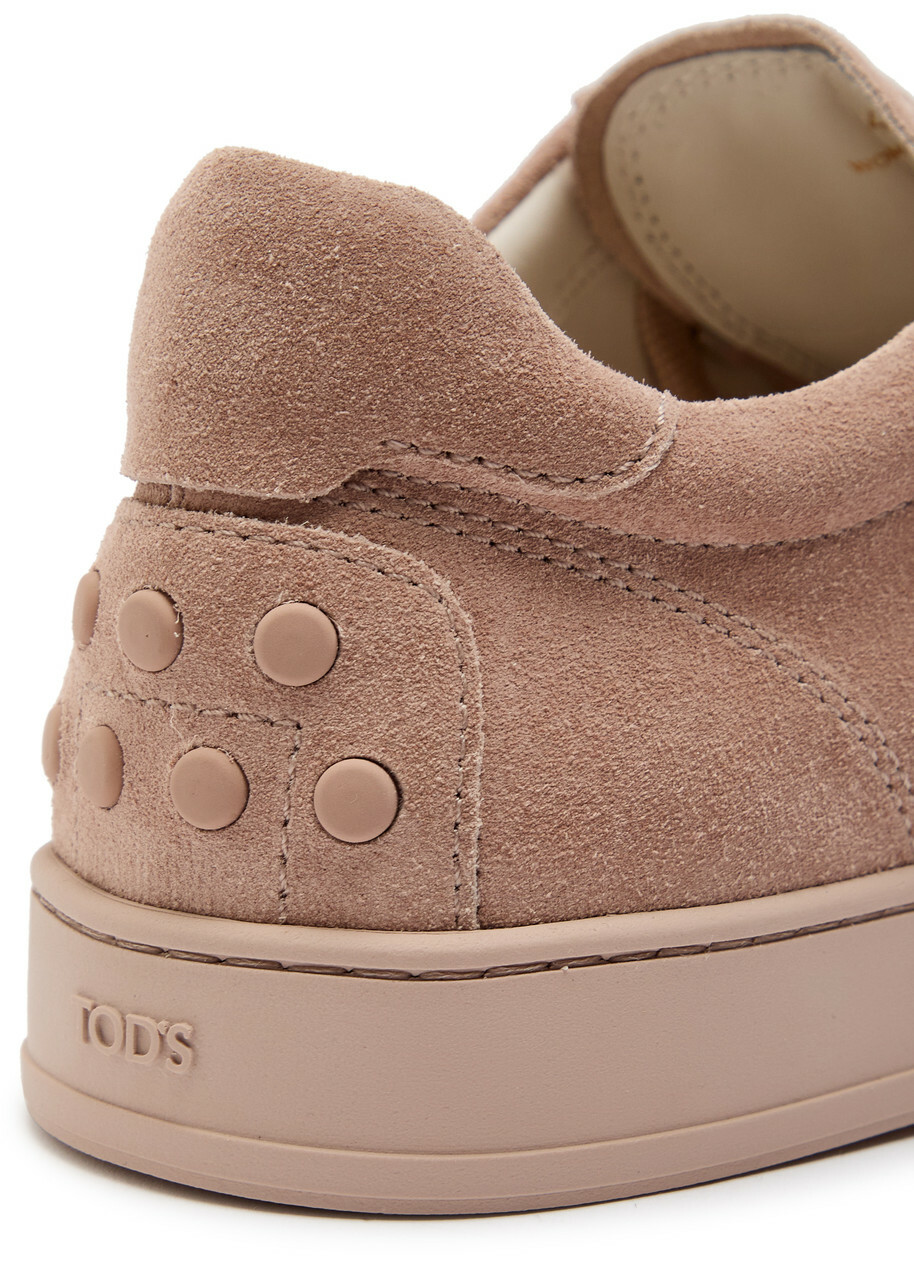 Tods Panelled Suede Sneakers Light Pink