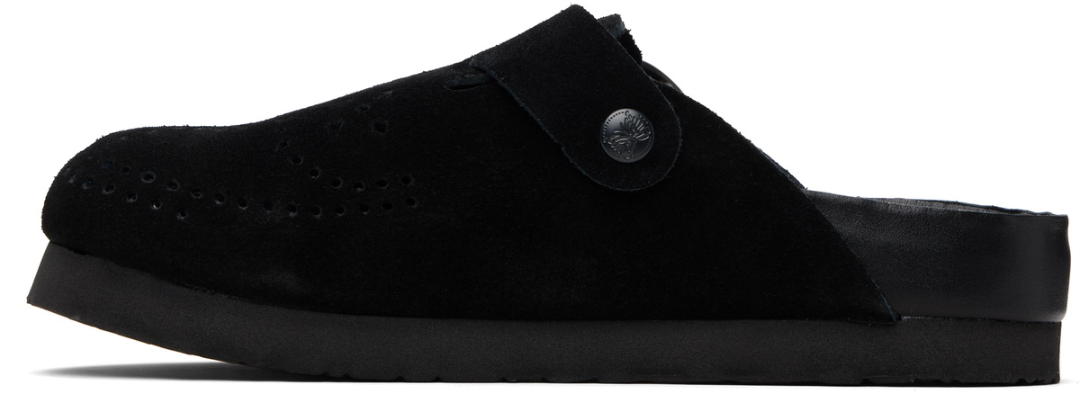 NEEDLES Black Suede Clog Slip-on Loafers Needles