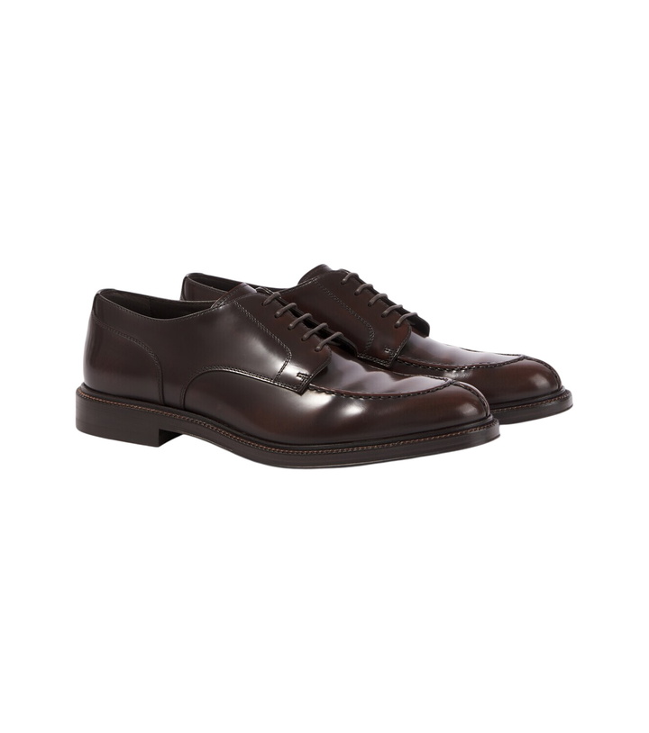Photo: Brunello Cucinelli Leather Derby shoes