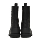 Ann Demeulemeester Black Greased Suede Boots