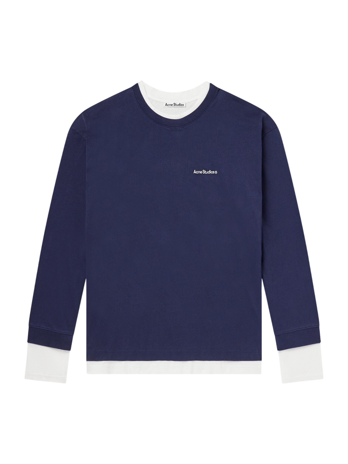 Acne Studios Men's Farmy Chain Rib Crew Sweat in Black Acne Studios