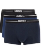 Hugo Boss - Three-Pack Stretch-Cotton Jersey Boxer Briefs - Black