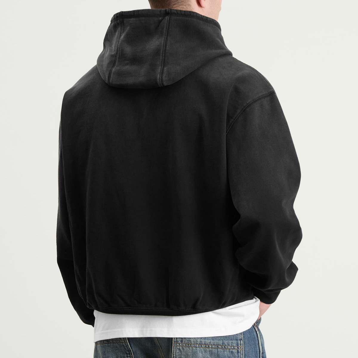 Billionaire Boys Club Men's Small Arch Logo Oversized Hoodie in Washed Black