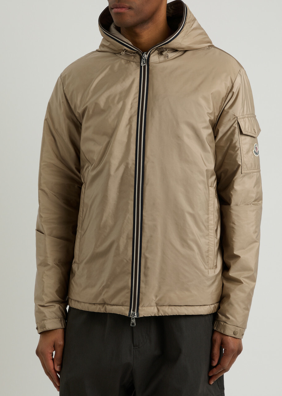 Moncler Evettes Hooded Nylon Jacket Beige Moncler