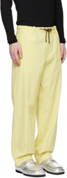 Dries Van Noten Yellow Drawstring Trousers