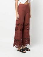 VALENTINO - Broderie Infinie Flower Trousers