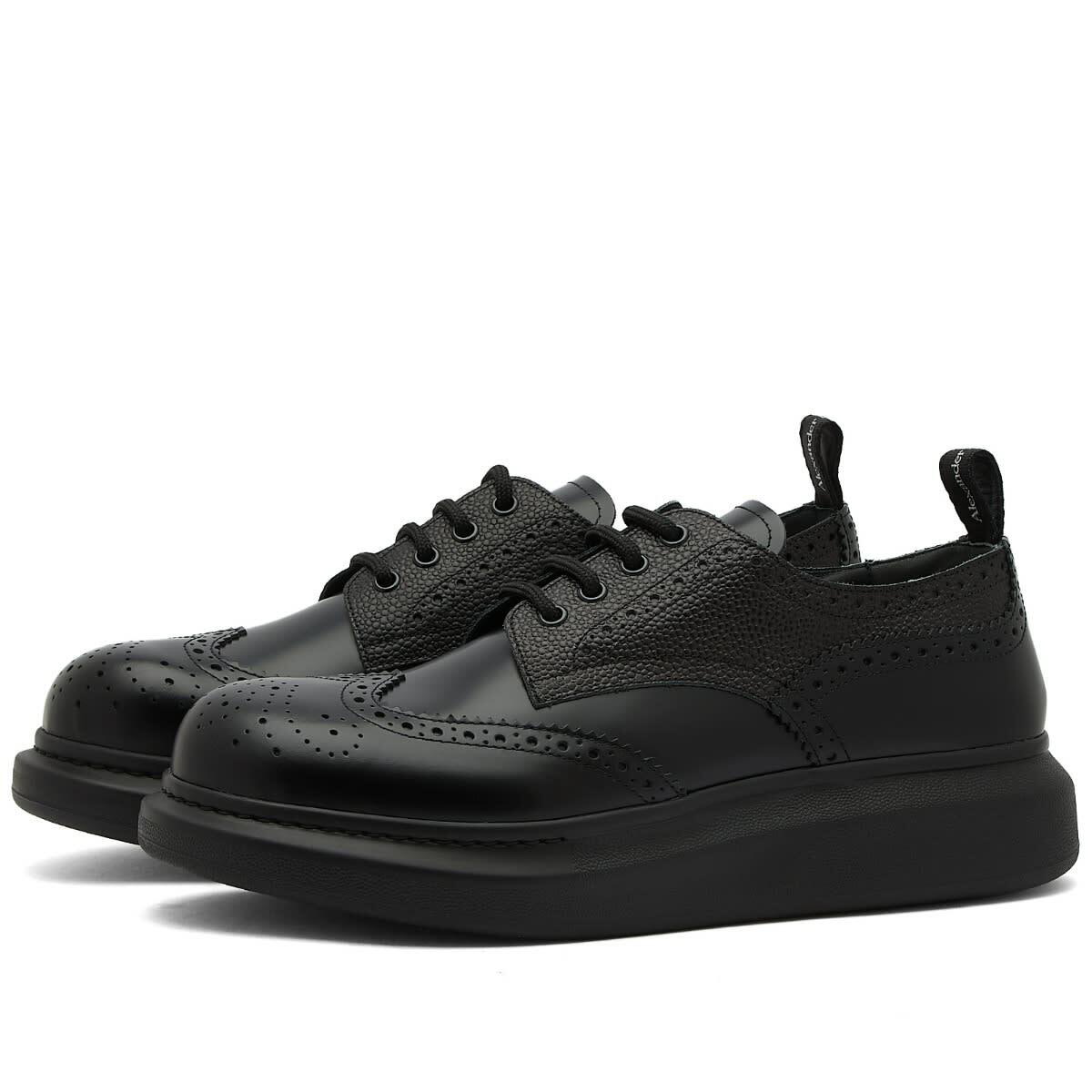 Alexander McQueen Men's Wedge Sole Hybrid Brogue Shoe in Black ...