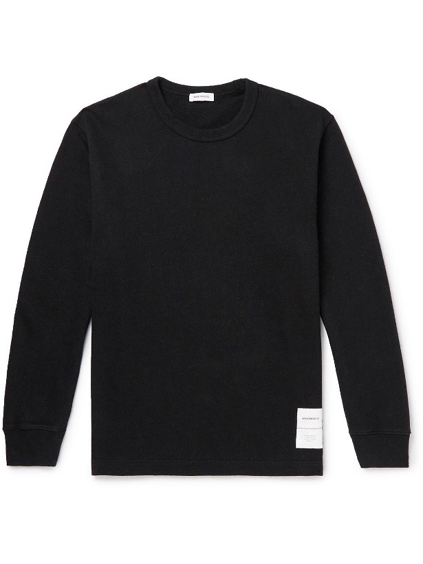 Photo: Norse Projects - Logo-Appliquéd Organic Cotton-Jersey Sweatshirt - Black