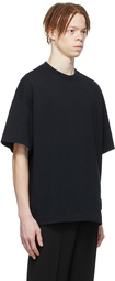 AMI Paris Black Organic Cotton T-Shirt