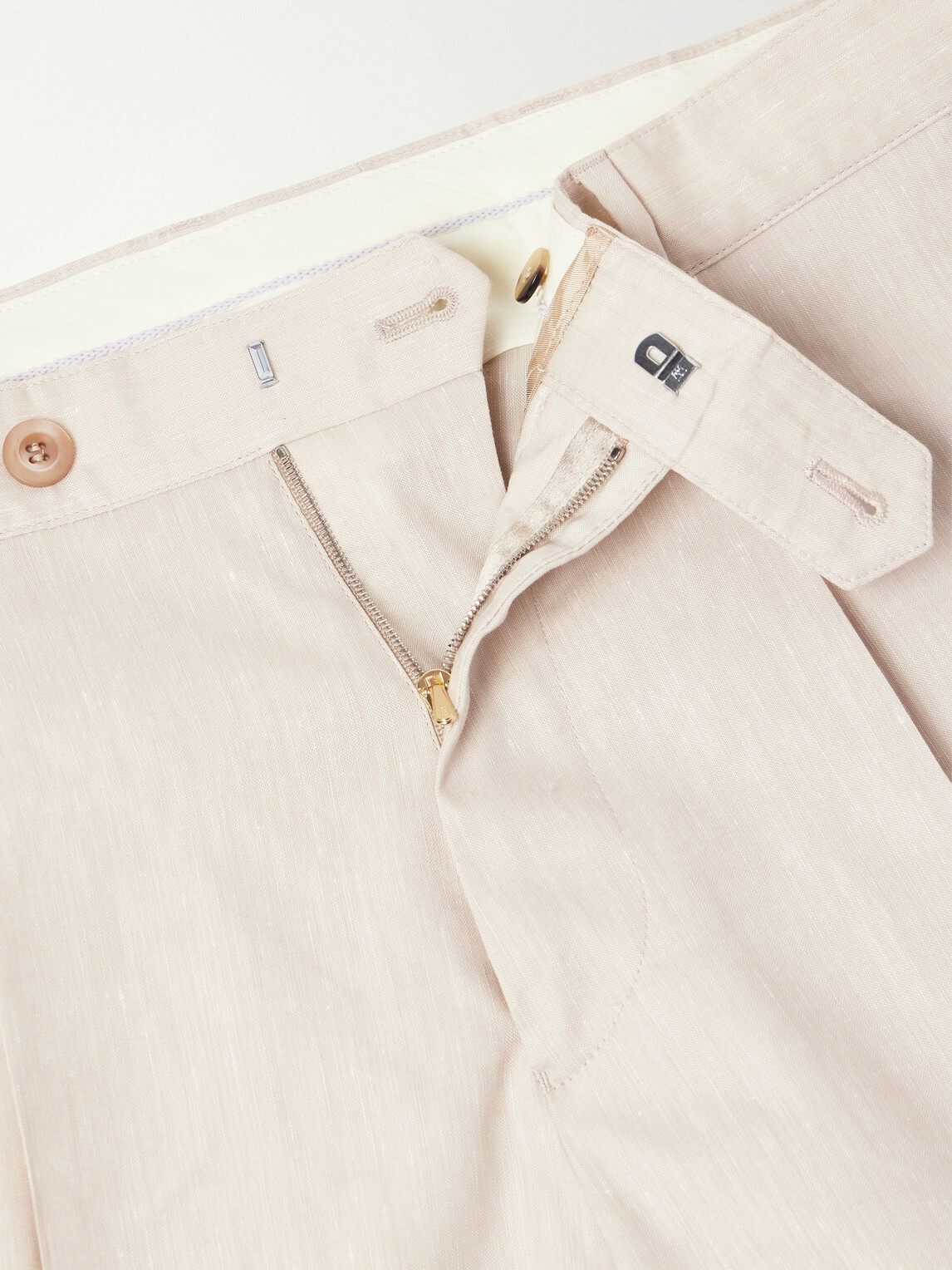 Paul Smith - Straight-Leg Linen and Wool-Blend Trousers - Neutrals