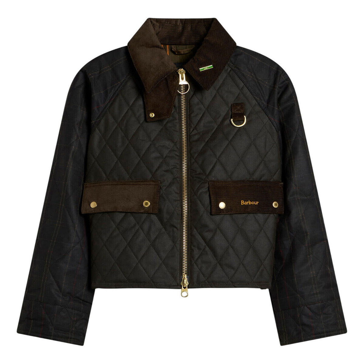 Barbour Women's x Alexa Chung Short Blair Wax Jacket in Brown Barbour