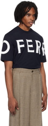 Ferragamo Navy Printed T-Shirt