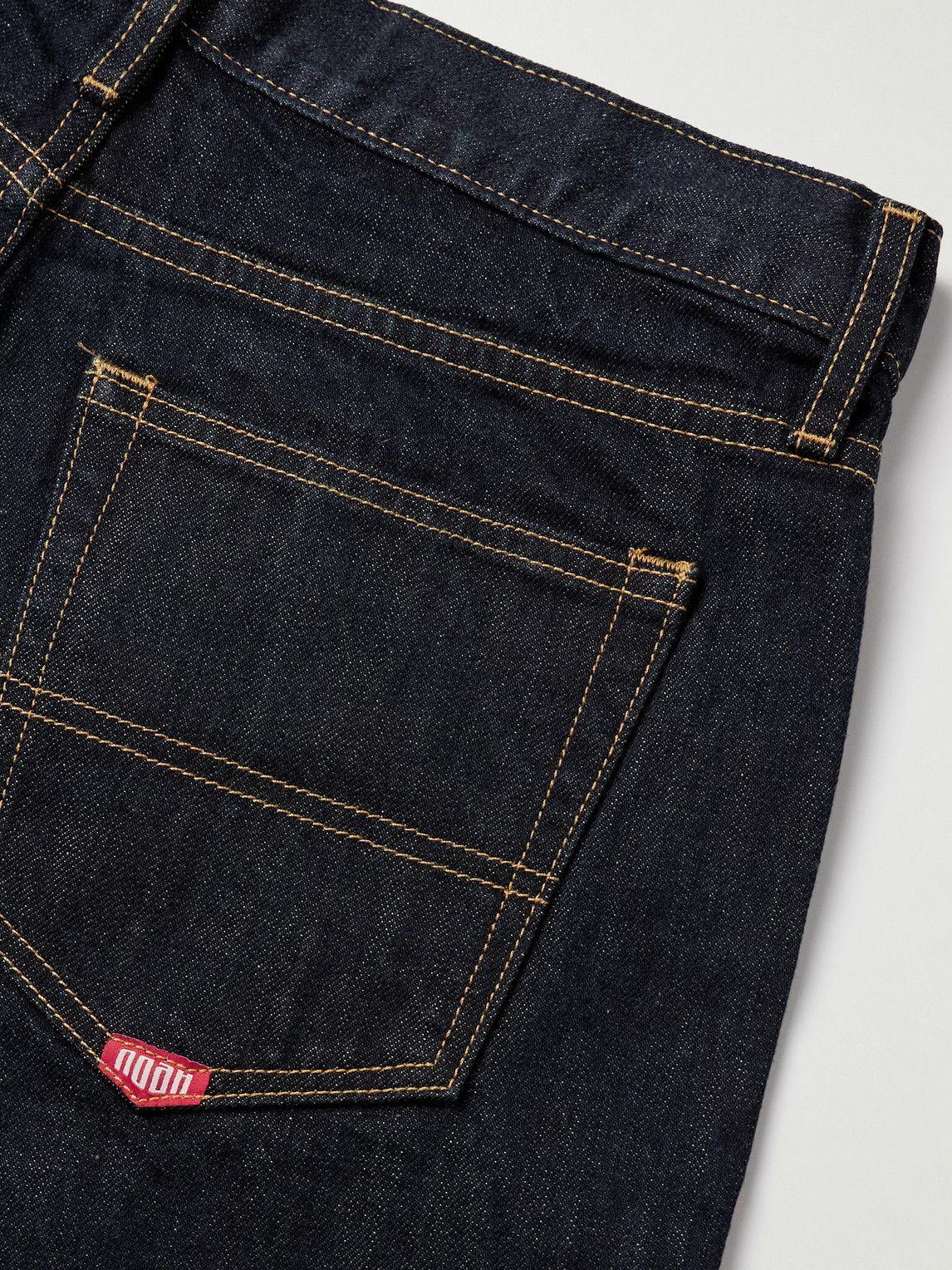 Noah - Stovepipe Wide-Leg Selvedge Jeans - Blue