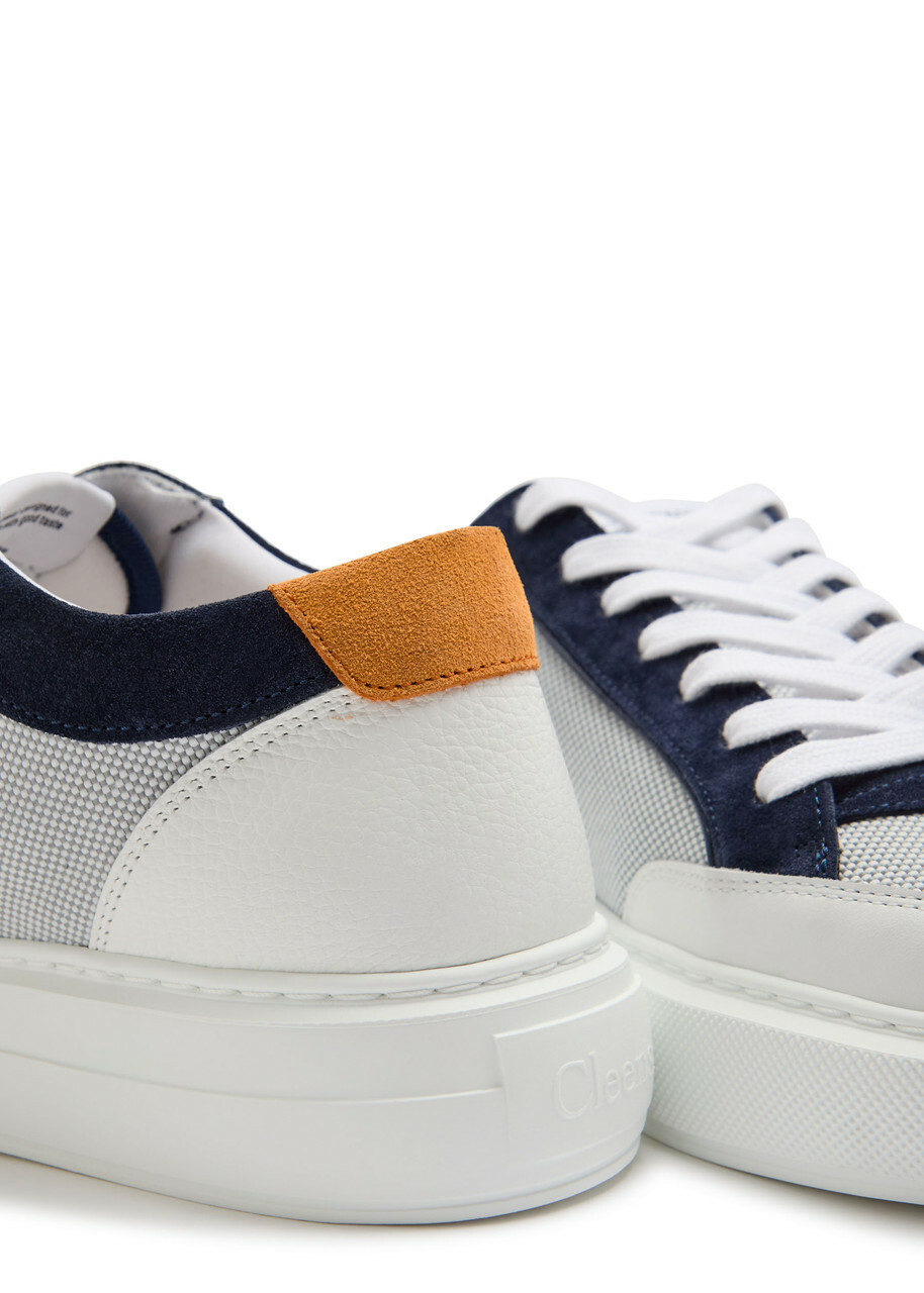 Cleens Luxor Panelled Woven Sneakers Navy