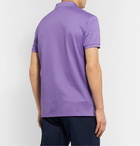 Ralph Lauren Purple Label - Logo-Embroidered Cotton-Piqué Polo Shirt - Purple