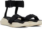 Rick Owens Black Hollywood Strap Spartan Geth Slide Sandals
