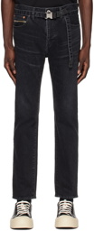 sacai Black Tapered Jeans