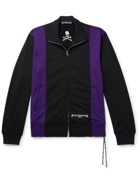 MASTERMIND WORLD - Logo-Embroidered Colour-Block Jersey Track Jacket - Black