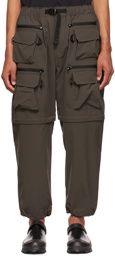 South2 West8 Gray Polyester Cargo Pants