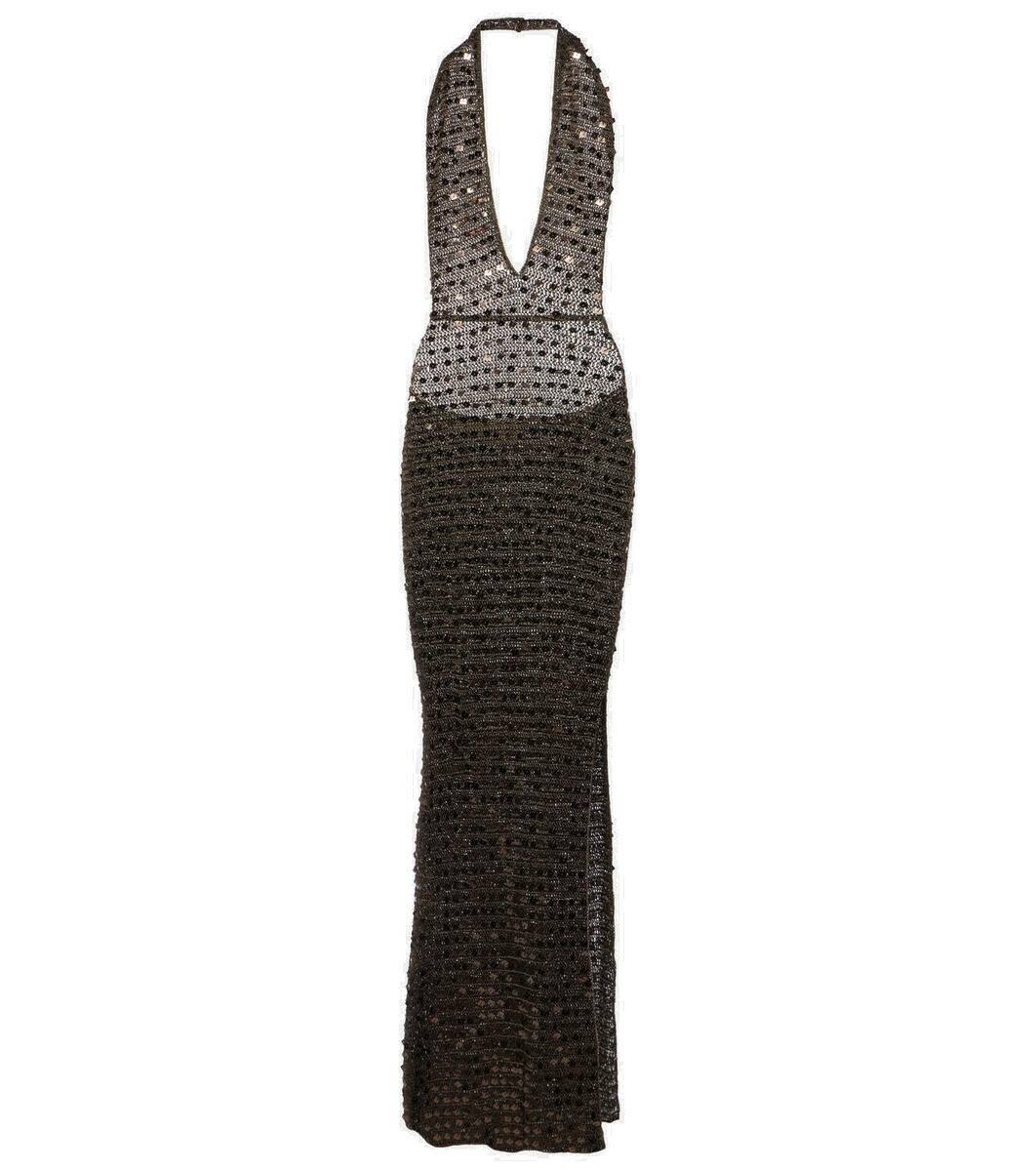 【Aya Muse】カットアウト sequined maxiドレス Morel cutout sequined maxi dress in orange - Aya Muse