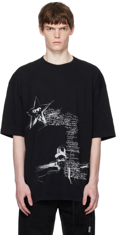 Photo: Ann Demeulemeester Black Dieter Sketchbook High Comfort T-Shirt