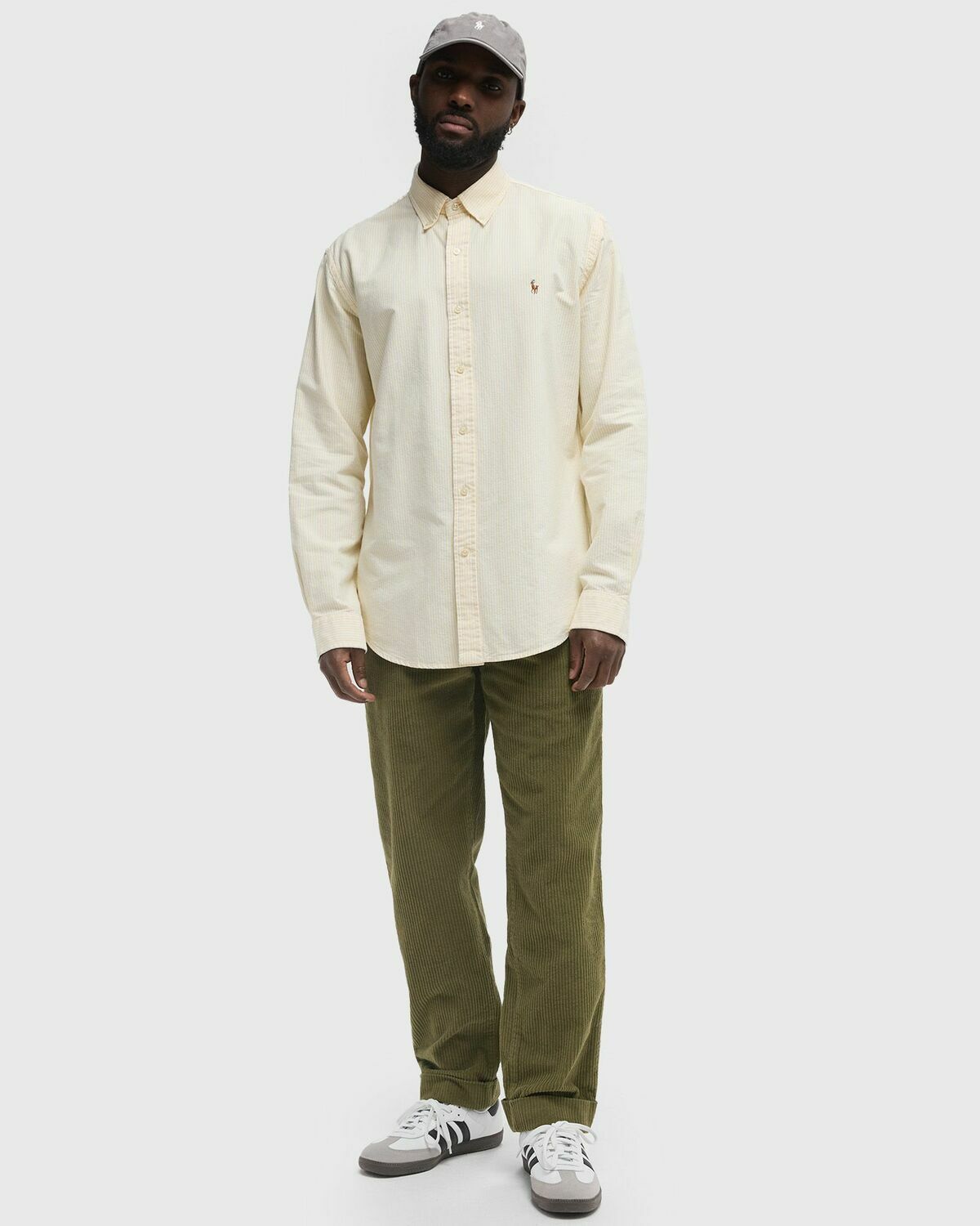 Polo Ralph Lauren SPORT SHIRT Beige Mens Longsleefe Polo Ralph Lauren