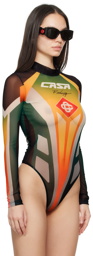 Casablanca Black 'Casa Racing' Bodysuit
